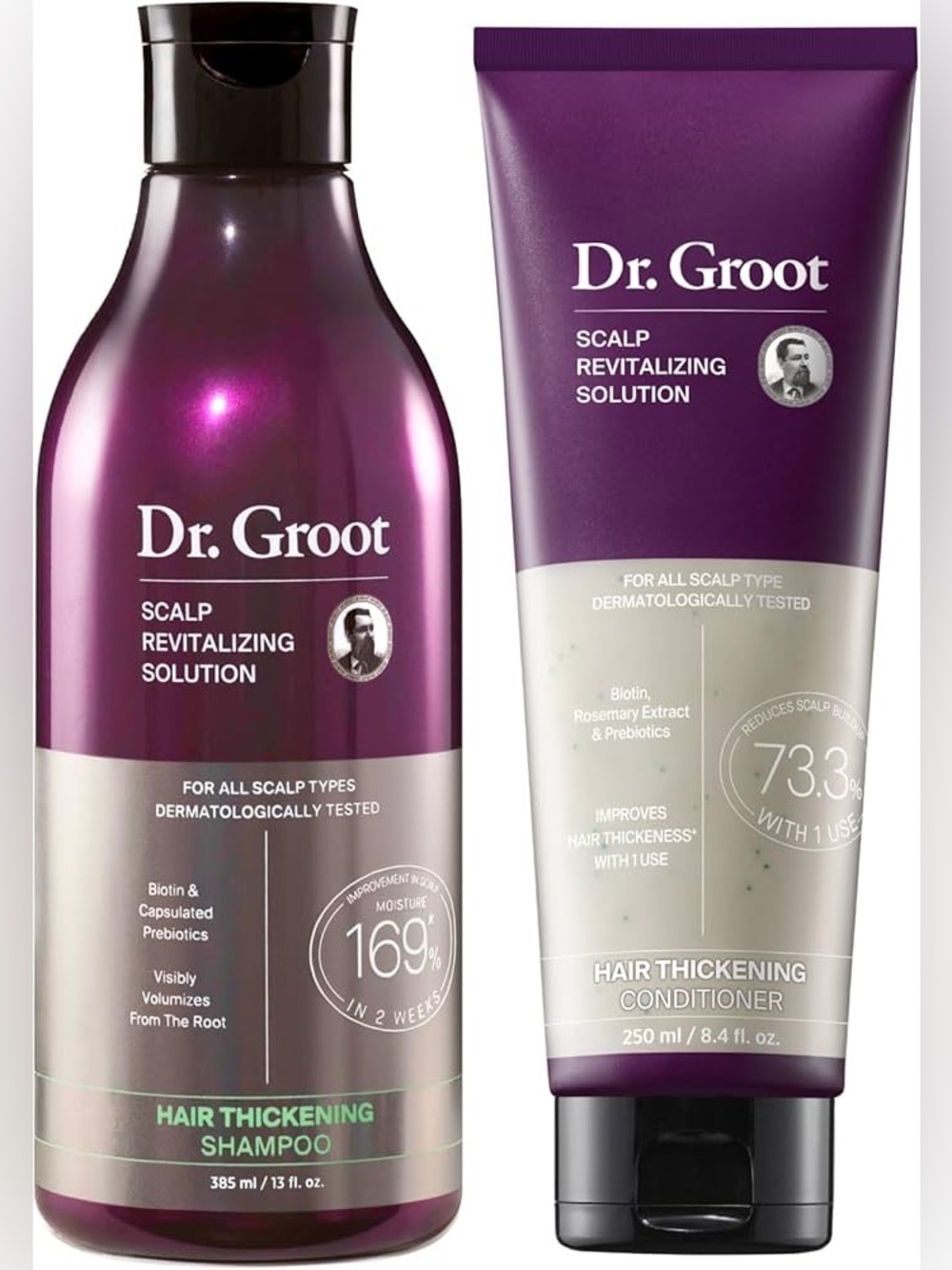 New Jumbo Dr. Groot Scalp Revitalizing Shampoo and Conditioner Hair Thickening
